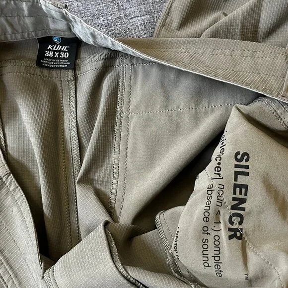 Kuhl Silencr Outdoor Hiking Pants - Men's Size 38*30 - Brown